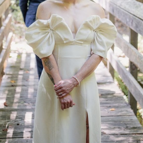 Cult Gaia Muna Dress Off-White Size 4 - Picture 5 of 11